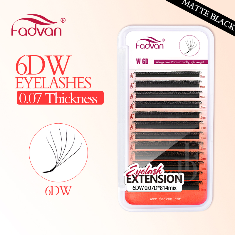 Eyelash Extension Human Hair - FADVAN Real 6D W pestañas 0,07