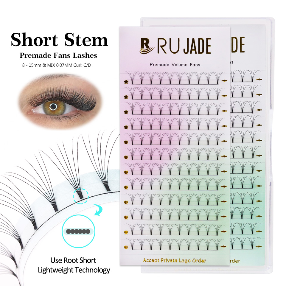 Eyelash Extension Russian - RUJADE tallo corto 3D 4D 5D