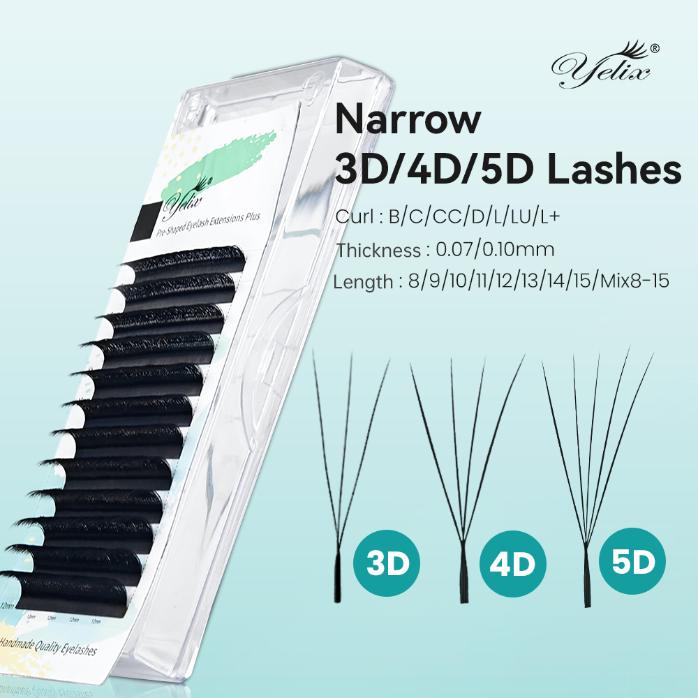 Eyelash Extension For Asian Eyes - Yelix Abanicos de Volumen Preformados 3D