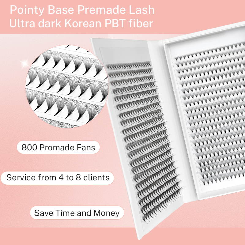 800/1600 Volumen prefabricado  - Eyelash Extension Human Hair reseña y precio