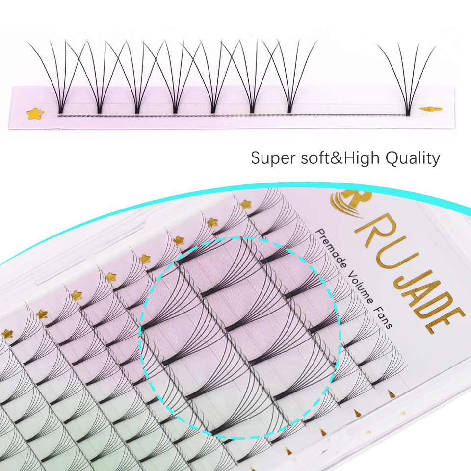 RUJADE tallo corto 3D 4D 5D 6D - Eyelash Extension Russian reseña y precio